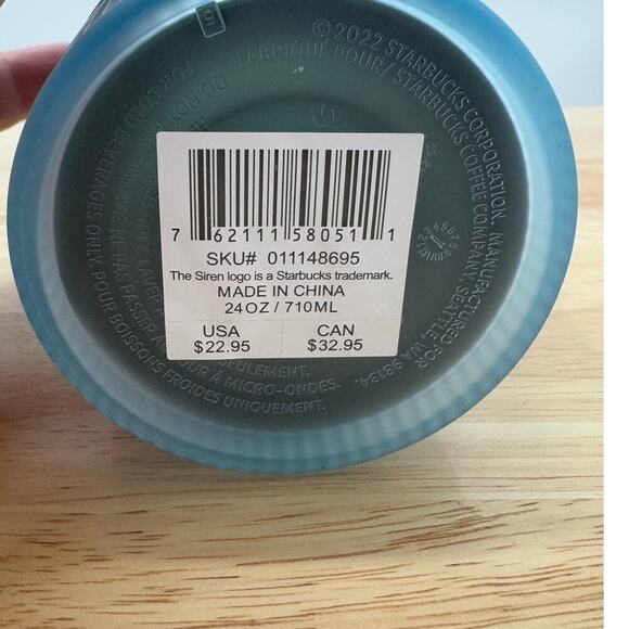 Starbucks Tumbler Venti Blue Collectible Spring 2024 240z New Siren Logo - Picture 4 of 5